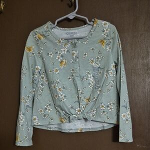 OshKosh B'gosh Floral Long Sleeve Top - Green and Yellow